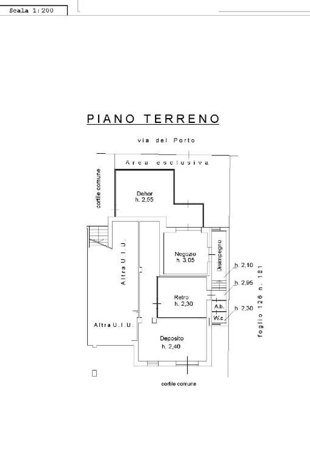 Negozio via del Porto, 19, Carmagnola - planimetria 1