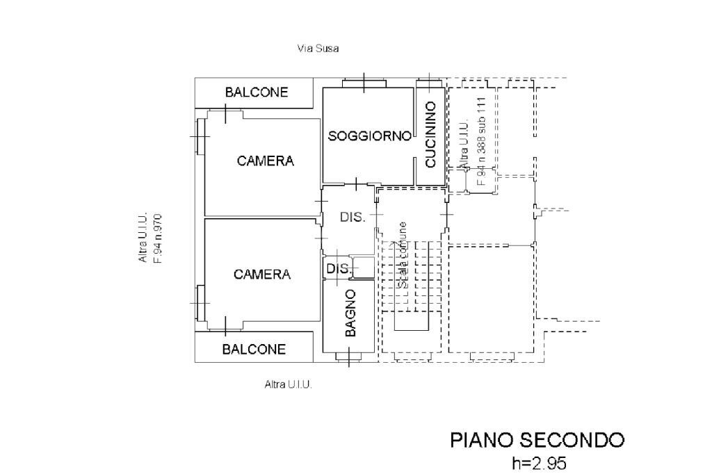 Trilocale Via susa, Giaveno - planimetria 1