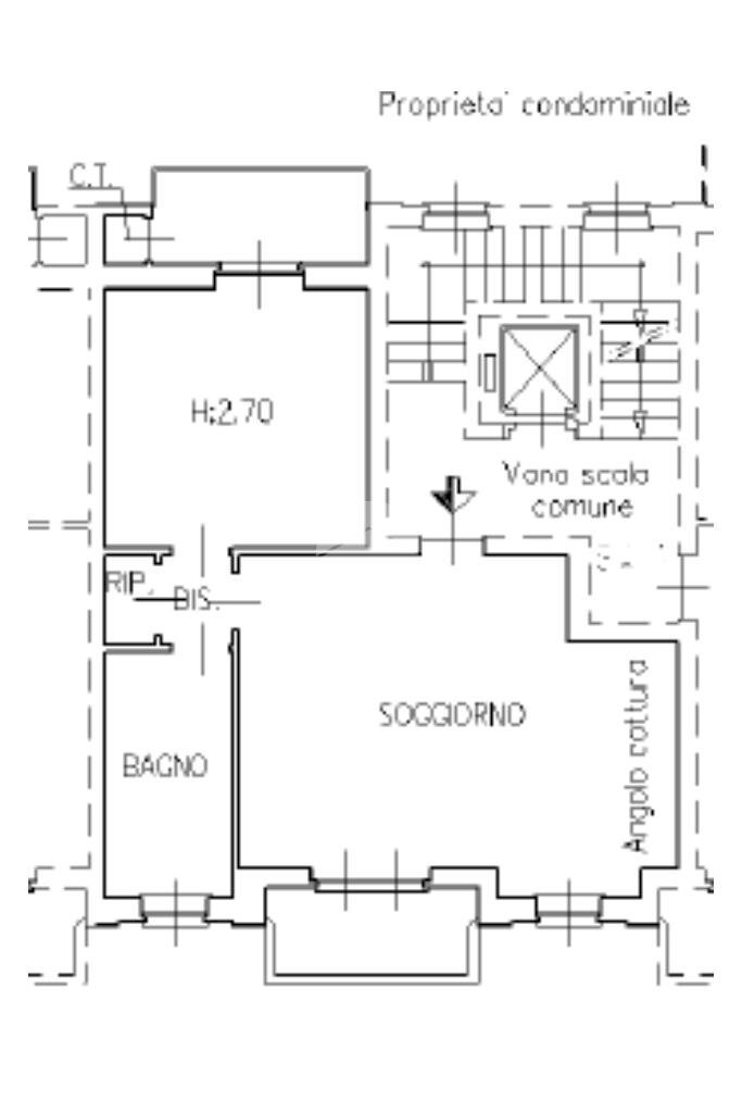 Bilocale Via Molino, Piossasco - planimetria 1