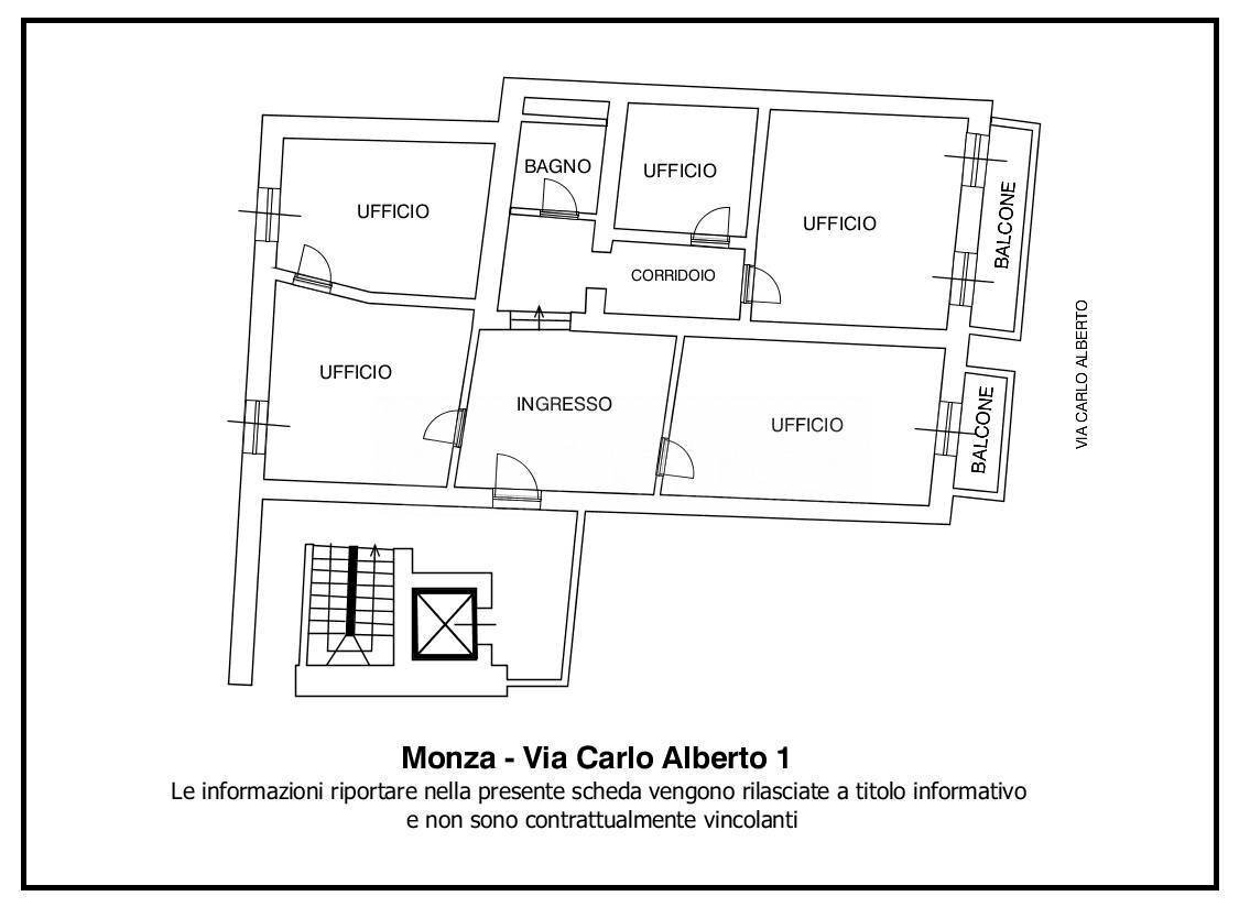 Foto 9 - Ufficio Via Carlo Alberto
 
1, Monza - planimetria 1