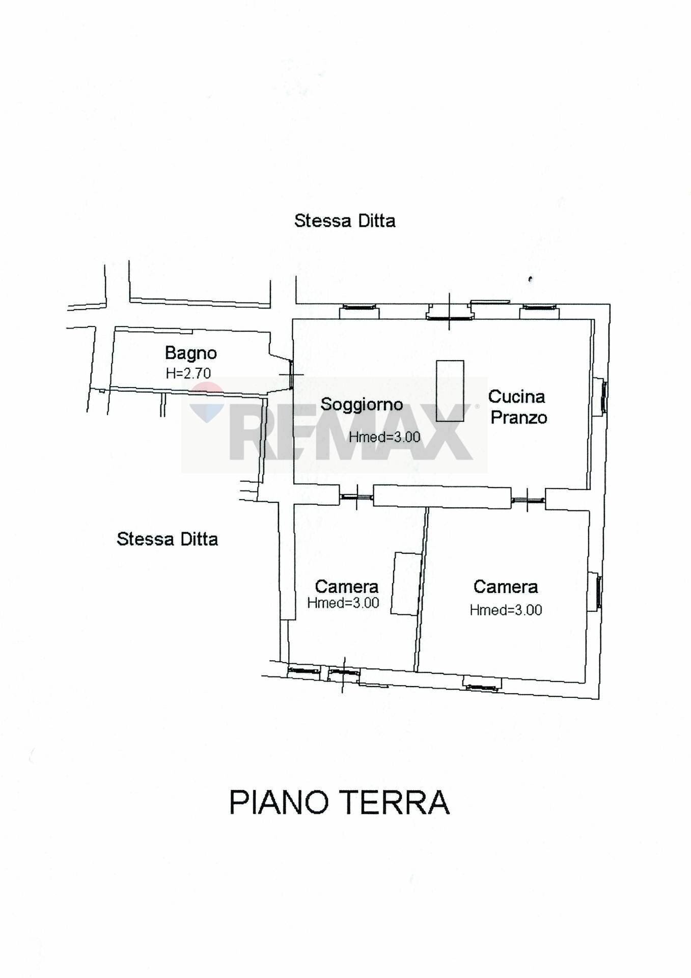 Pianta 2D - Trilocale Bucine - planimetria 1