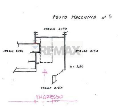 Pianta  posto auto - Appartamento via Monte Brancastello
 
6, L'Aquila - planimetria 1