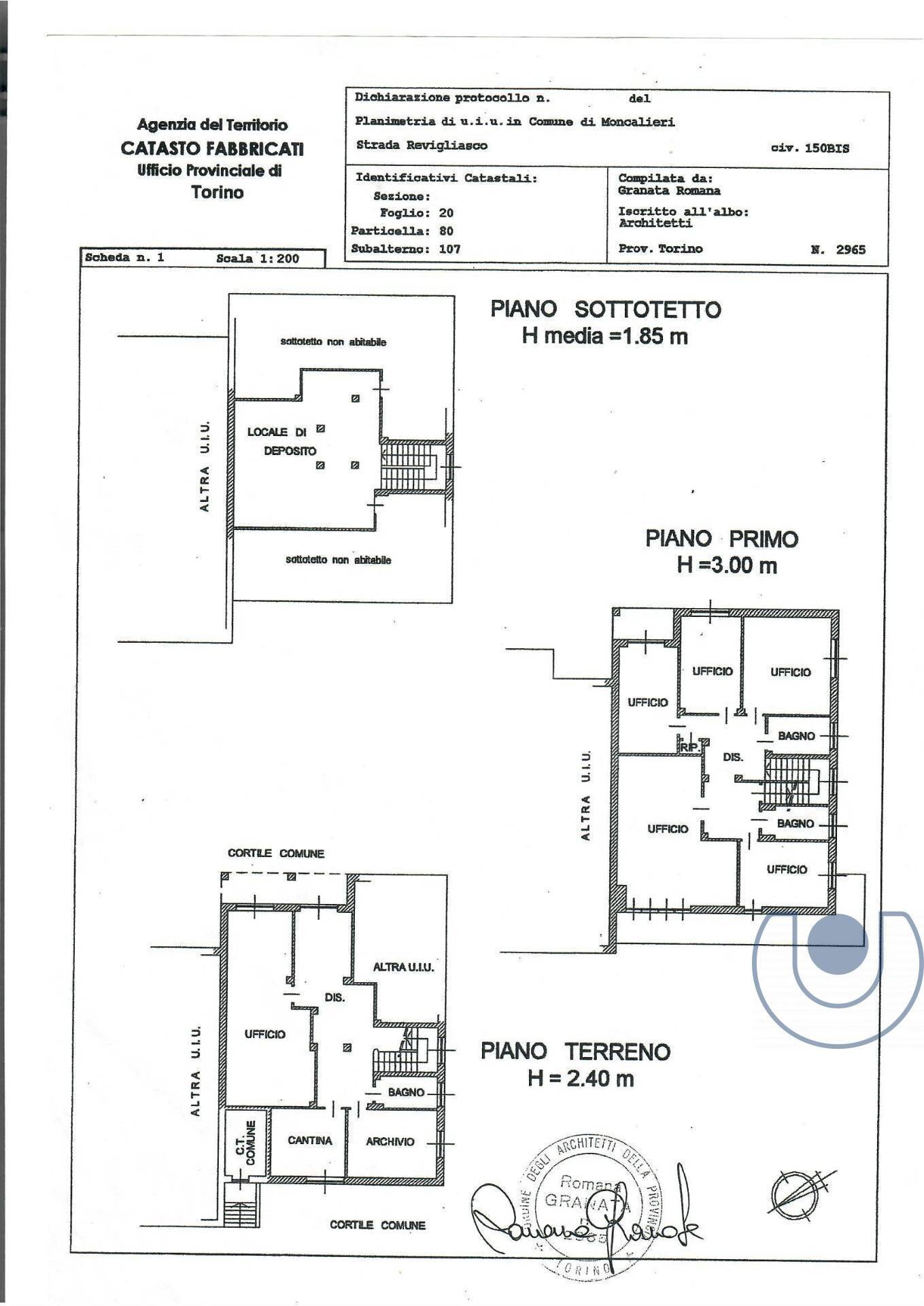 Foto 56 - Villa strada revigliasco, Moncalieri - planimetria 1