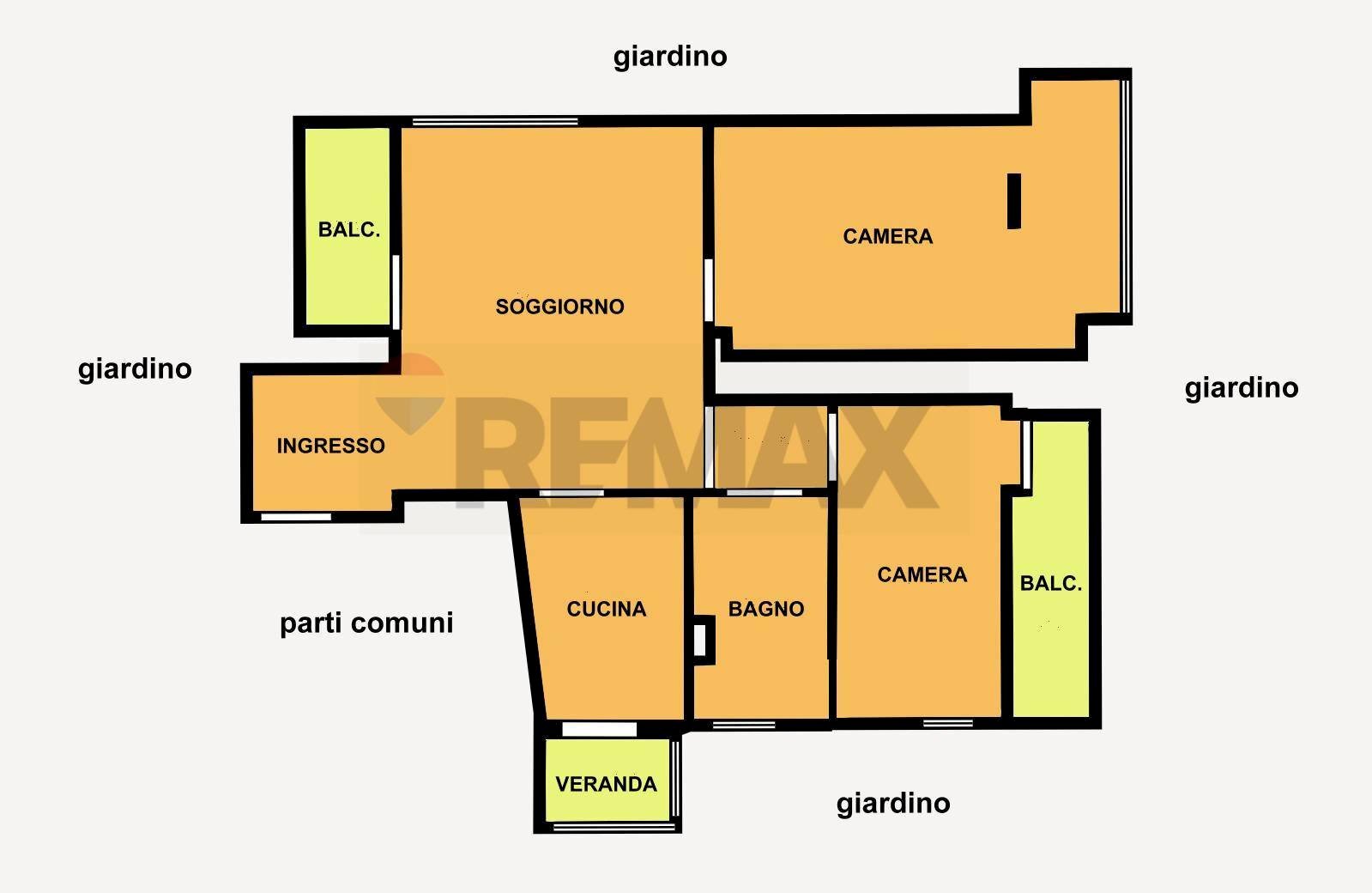 Pianta 2D - Trilocale Via Moise' Loria
 
62, Milano - planimetria 1