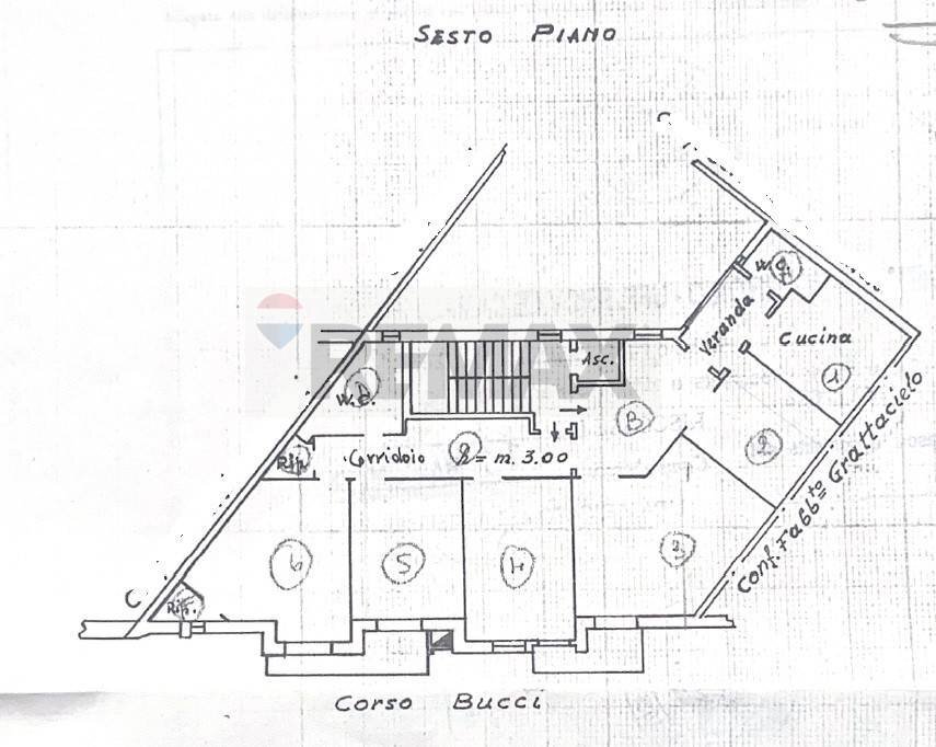 Pianta 2D - Appartamento corso bucci
 
37, Campobasso - planimetria 1