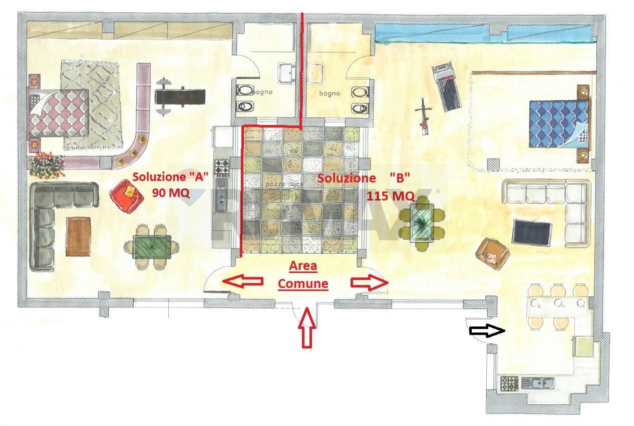 Pianta 2D - Loft Via Imbriani
 
58, Parma - planimetria 1