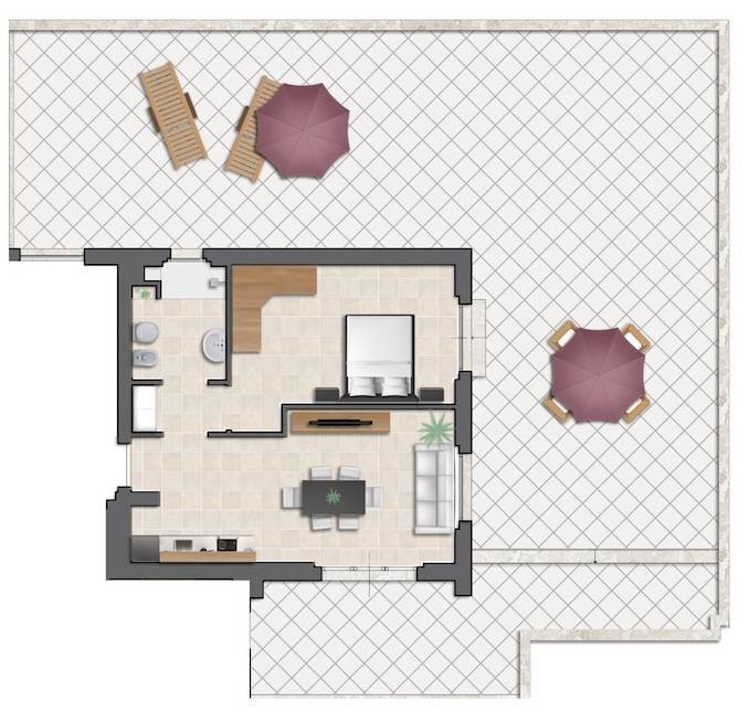 Foto 4 - Two-room apartment Via Boccea, Roma - floor plans 1