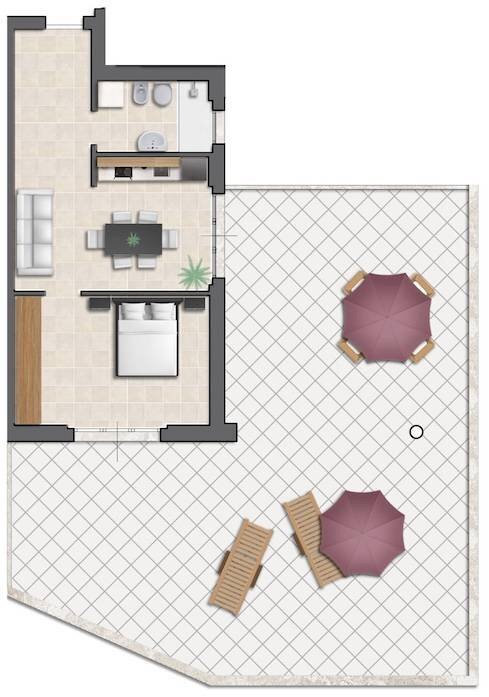 Foto 4 - Two-room apartment Via Boccea, Roma - floor plans 1