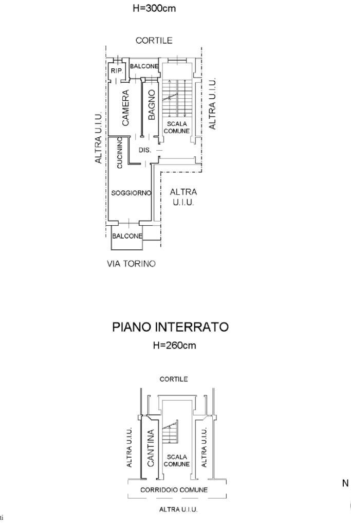 Two-room apartment Via torino, Druento - floor plans 1