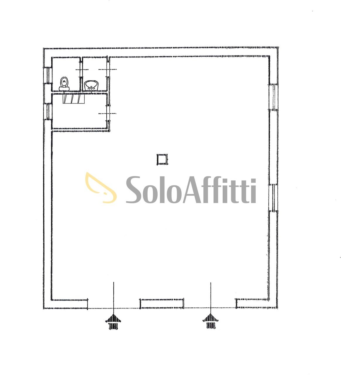 Fiumicino, Isola Isola Sacra - negozio locale maga - Locale Commerciale Via Condino, Fiumicino - planimetria 1
