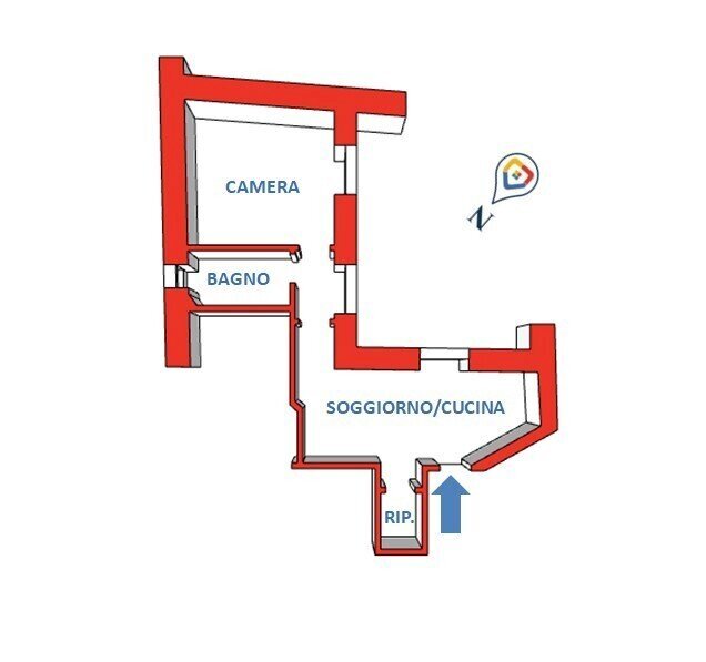 VIA GAZZOLO 7.jpg - Three-room apartment Via Felice Gazzolo, Genova (neighborhood Nervi) - floor plans 1