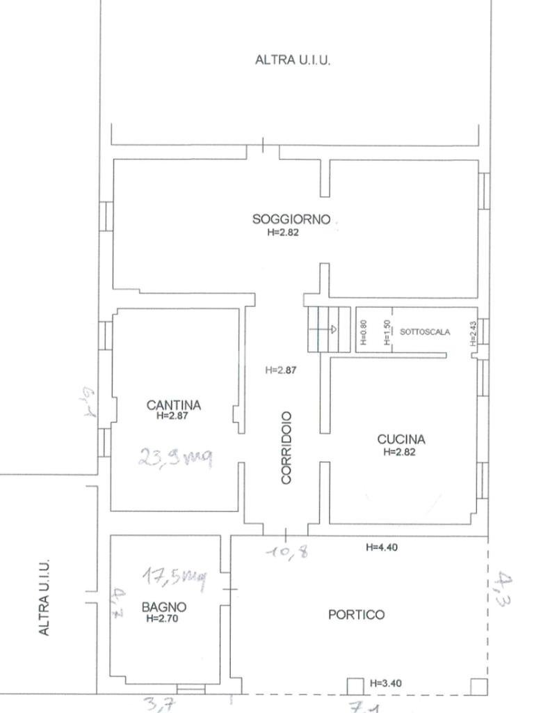 Rustico Via Giuseppe Mazzini, Cadelbosco di Sopra - planimetria 1
