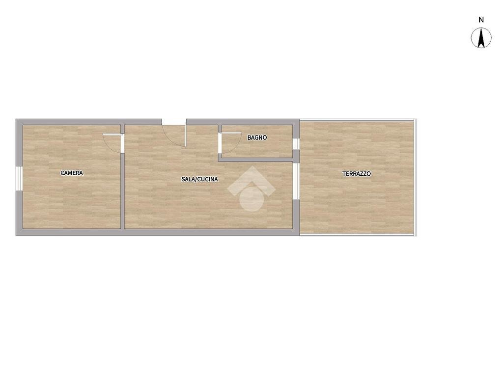 Bilocale Via Triboniano, Milano (zona Musocco) - planimetria 1