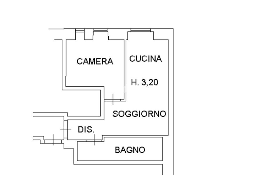 Bilocale Via Solari, Milano (zona Porta Genova) - planimetria 1