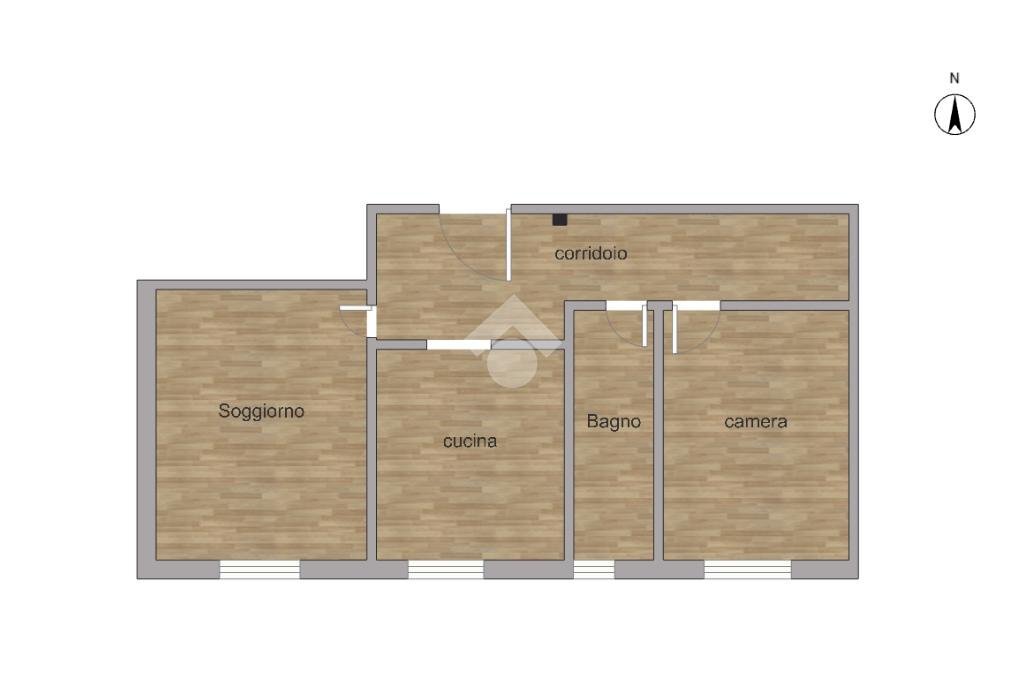 Two-room apartment Via Monte Velino, Milano - floor plans 1
