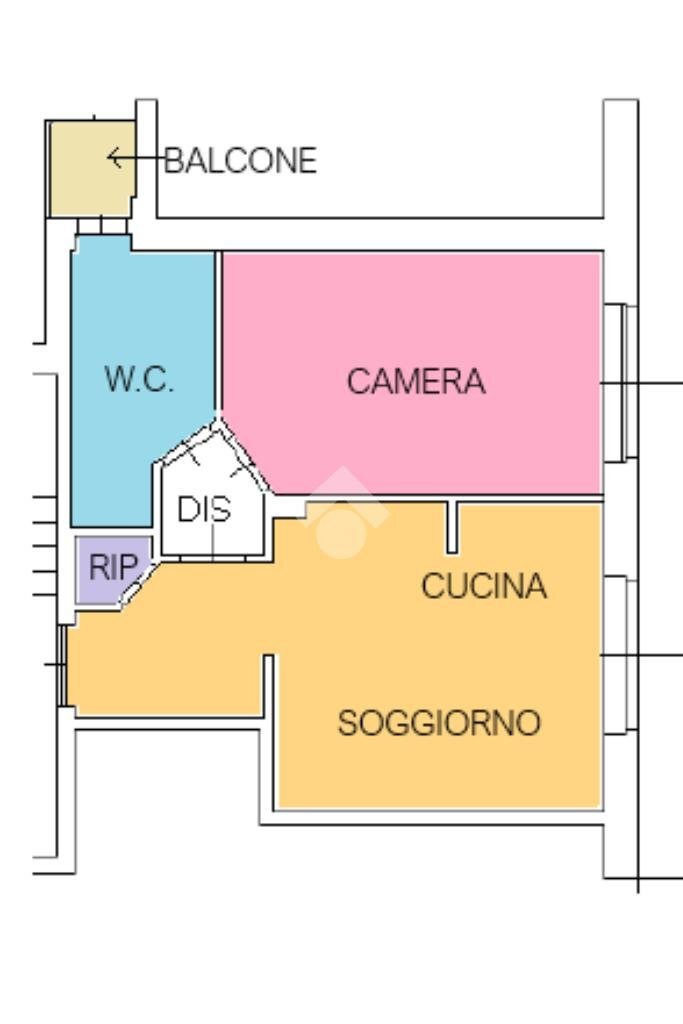 Bilocale Via Valentino Carrera, Torino (zona Parella) - planimetria 1