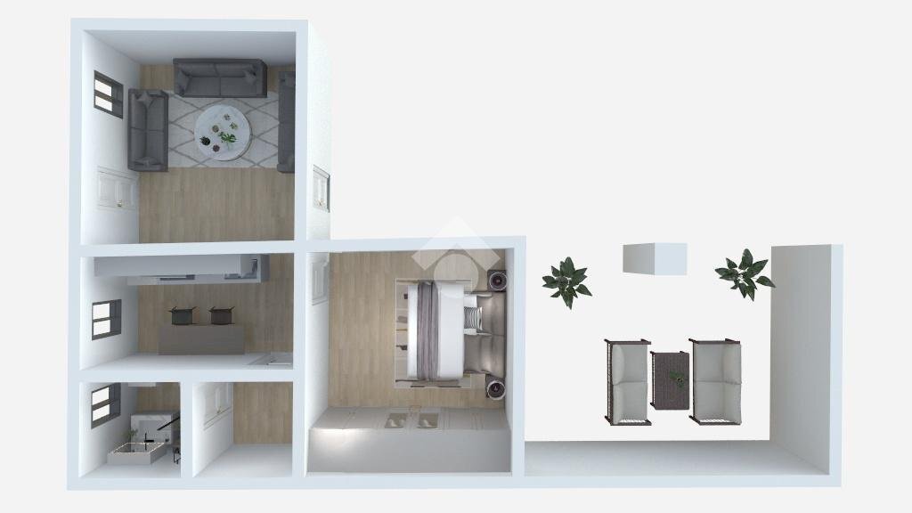Two-room apartment Via Federico Bosi, Ossona - floor plans 1