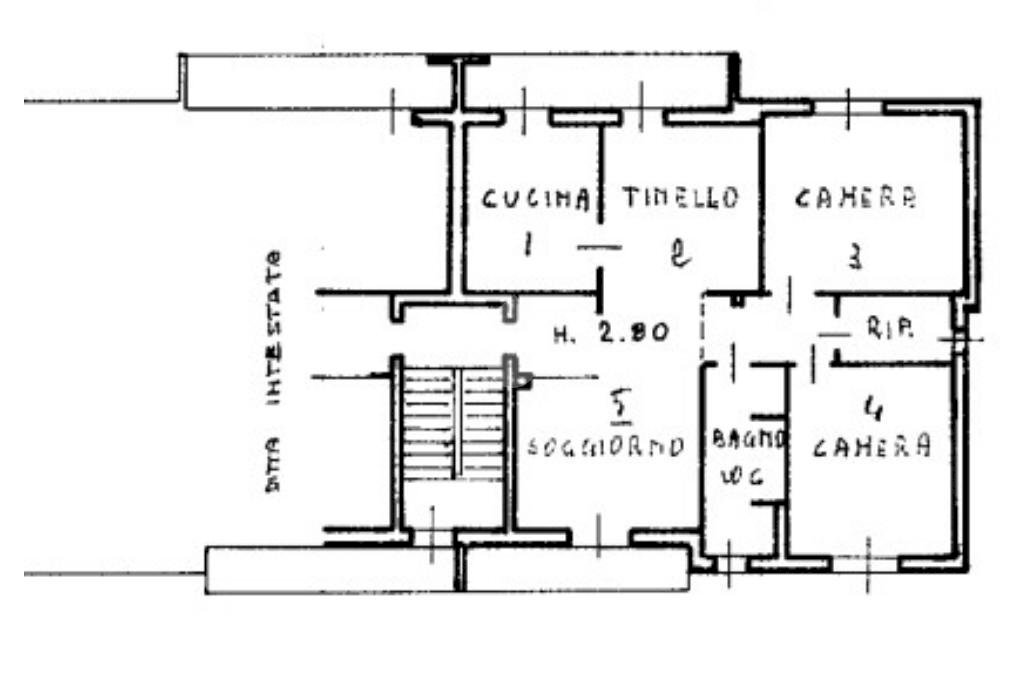 Trilocale Via Circonvallazione, Momo - planimetria 1
