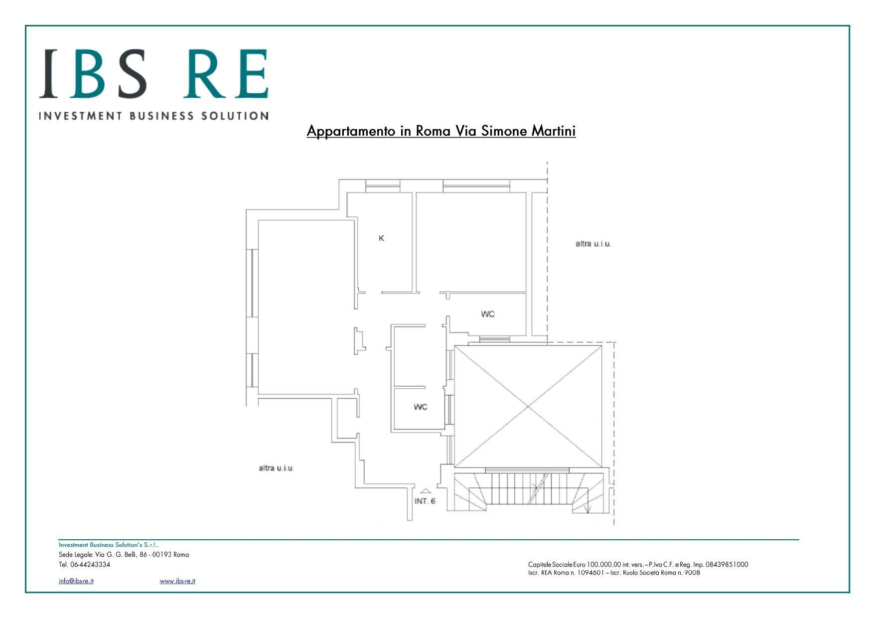 Foto 14 - Quadrilocale Via Simone Martini, Roma - planimetria 1