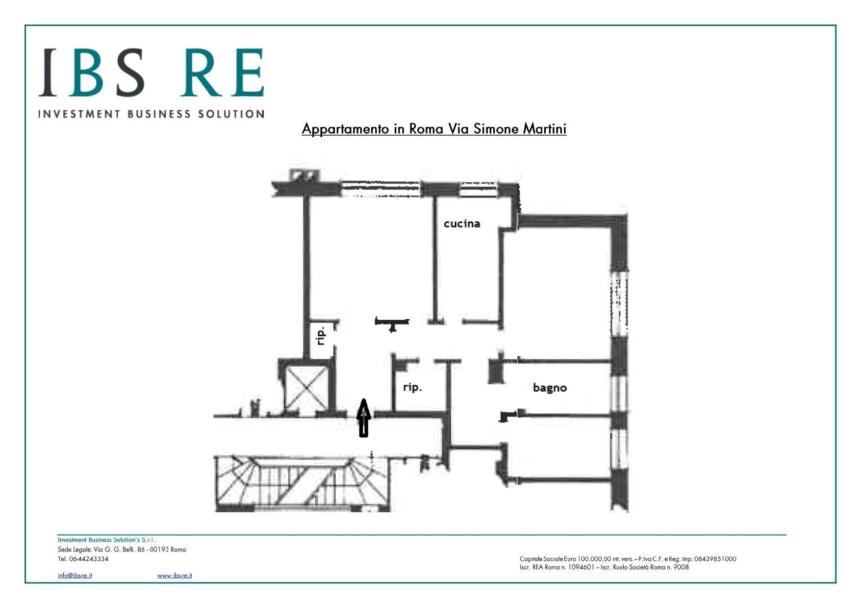 Foto 23 - Trilocale Via Simone Martini, Roma - planimetria 1