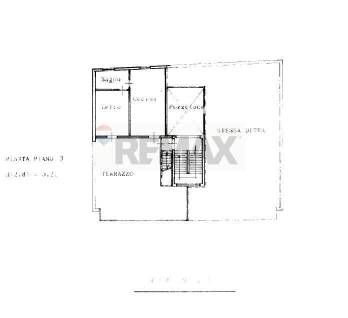 Pianta 2D - Trilocale via nuoro
 
19, Paterno - planimetria 1