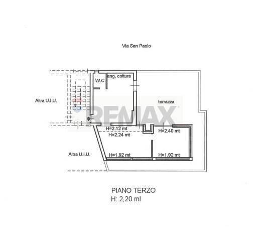 Pianta 2D - Attico Via San Paolo
 
100, Gravina di Catania - planimetria 1