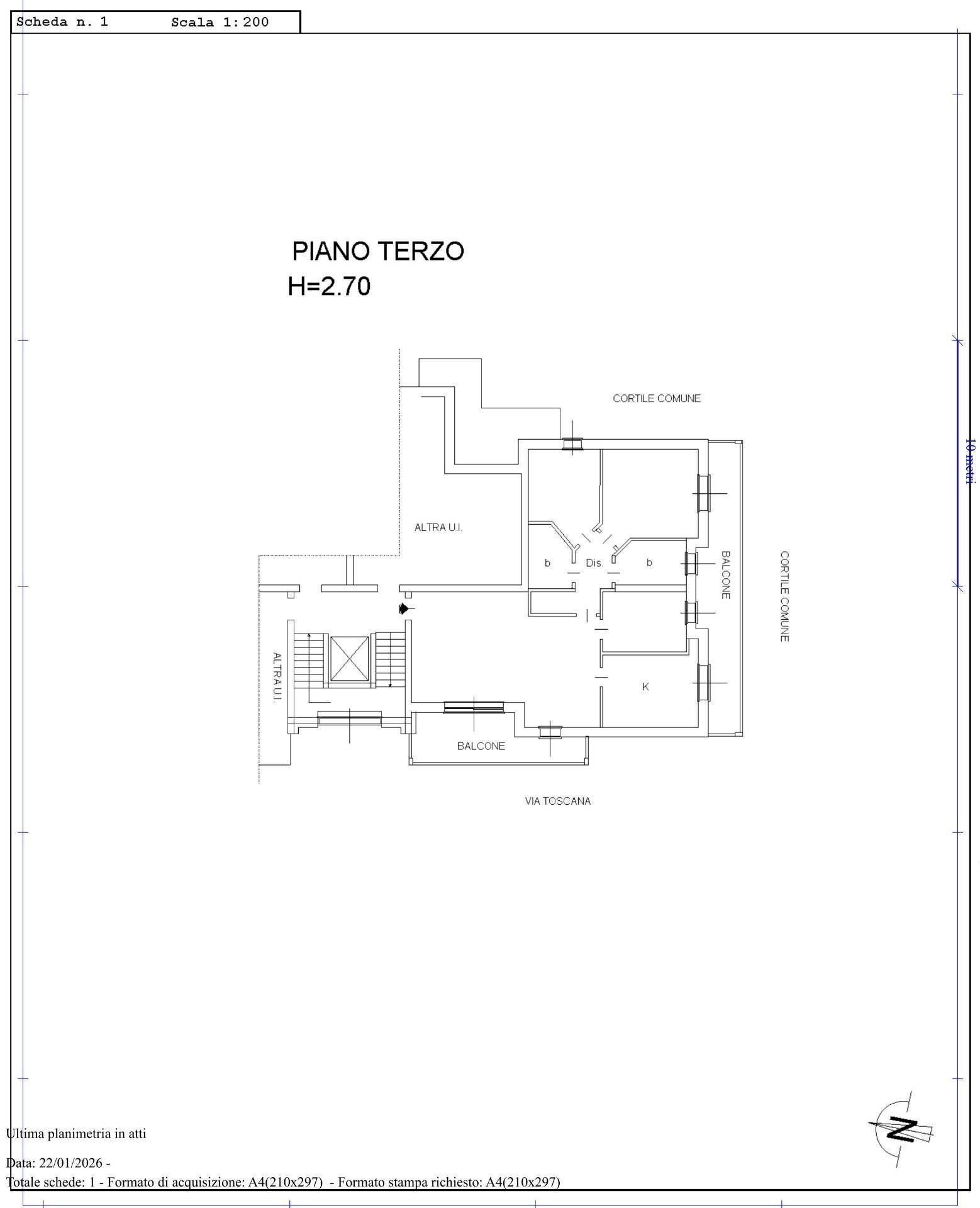 Foto 41 - Quadrilocale Via Toscana
 
13, Opera - planimetria 1