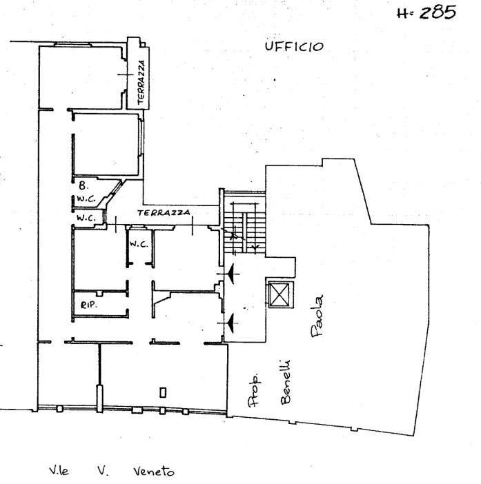 Foto 20 - Ufficio VIALE VITTORIO VENETO
 
80, Prato - planimetria 1