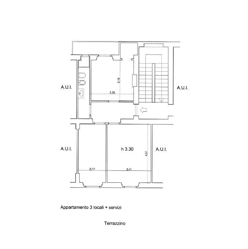 Three-room apartment via Filippo Abbiati, 2, Milano - floor plans 1