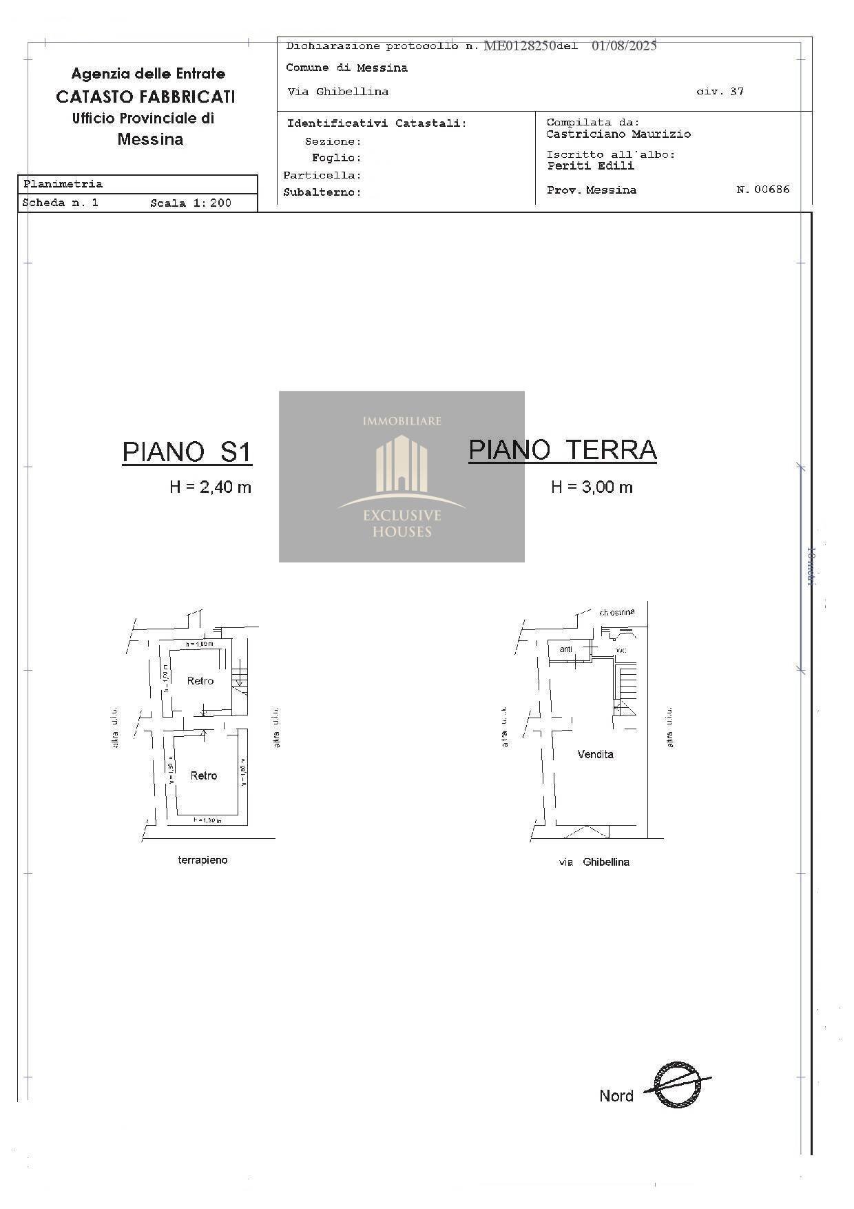 Foto 12 - Shop Via Ghibellina
 
37, Messina - floor plans 1