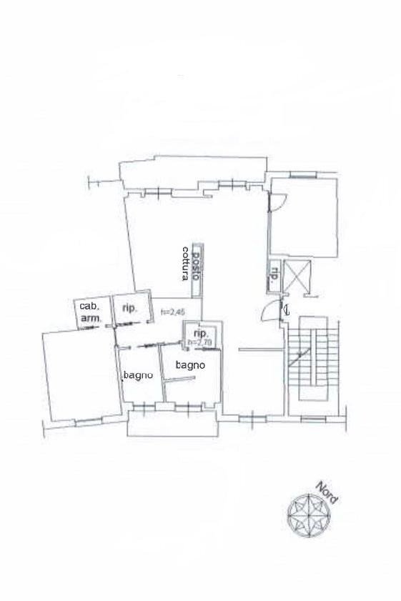 Quadrilocale via Simone Monaco, Genova (zona Quarto) - planimetria 1