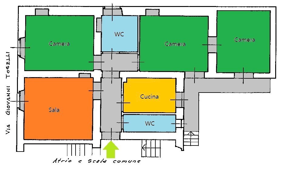 Appartamento via Senatore Antonio Toselli, 9, Cuneo (zona Centro) - planimetria 1