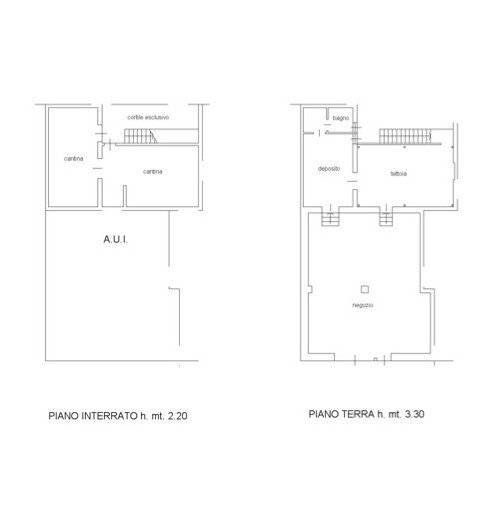 Shop via Borgo Santa Caterina, Bergamo (neighborhood Borgo Santa Caterina) - floor plans 1