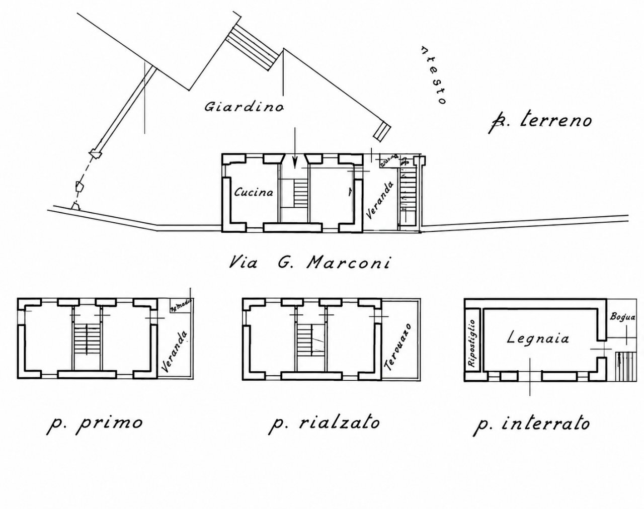 Planimetria - Villa at auction Via Guglielmo Marconi 3, Lerma - floor plans 1