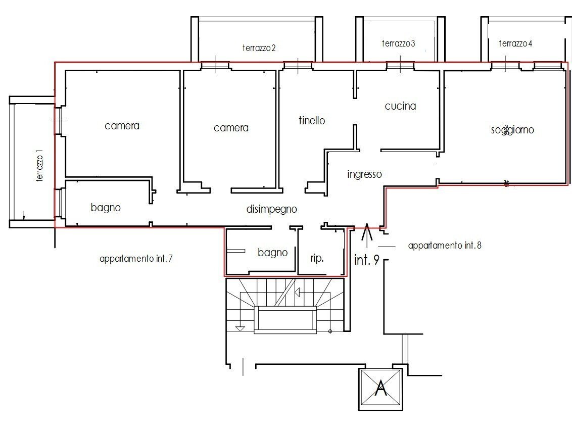 1.jpg - Apartment at auction Via Negrotto Cambiaso 27, Sestri Levante - floor plans 1