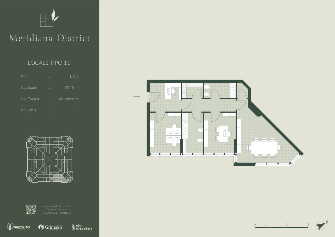Meridiana district Piano Primo - Locale 11_page-00 - Ufficio Via Ada Cudazzo 103, Lecce - planimetria 1