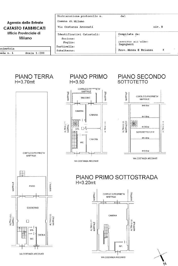 Villa Via Costanza Arconati, Milano - floor plans 1
