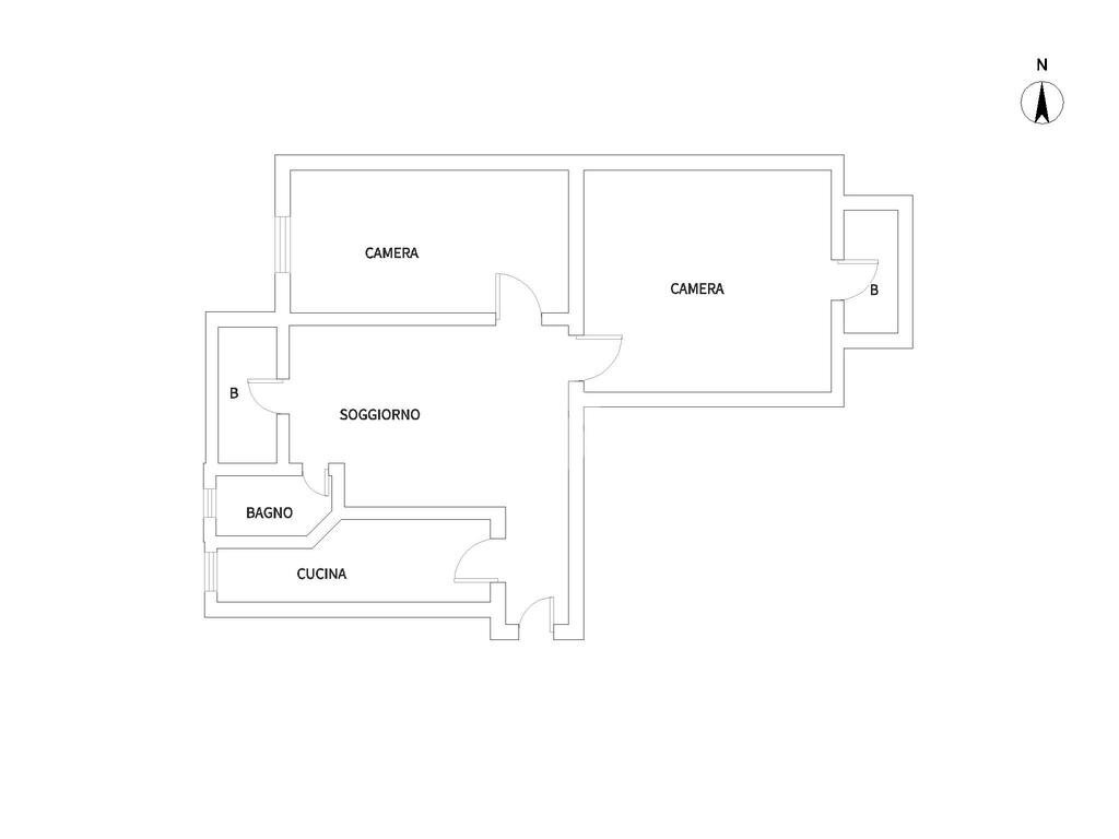 Three-room apartment Via jacopino da tradate, Milano - floor plans 1