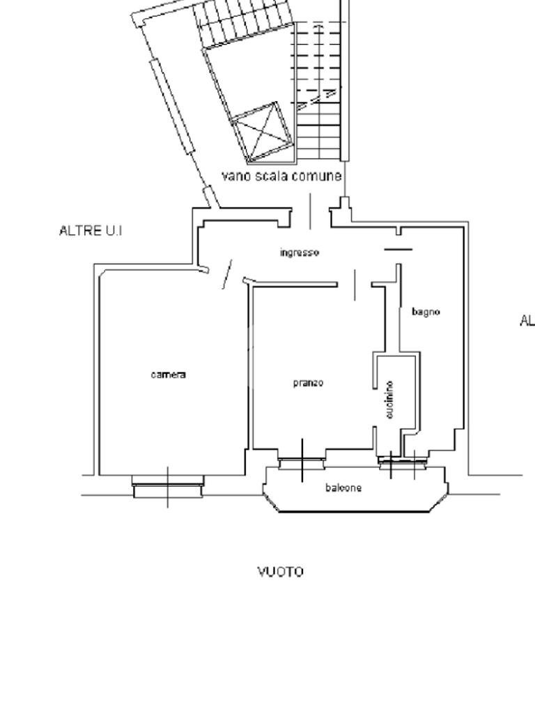 Bilocale Via Verolengo, Torino (zona Borgo Vittoria) - planimetria 1