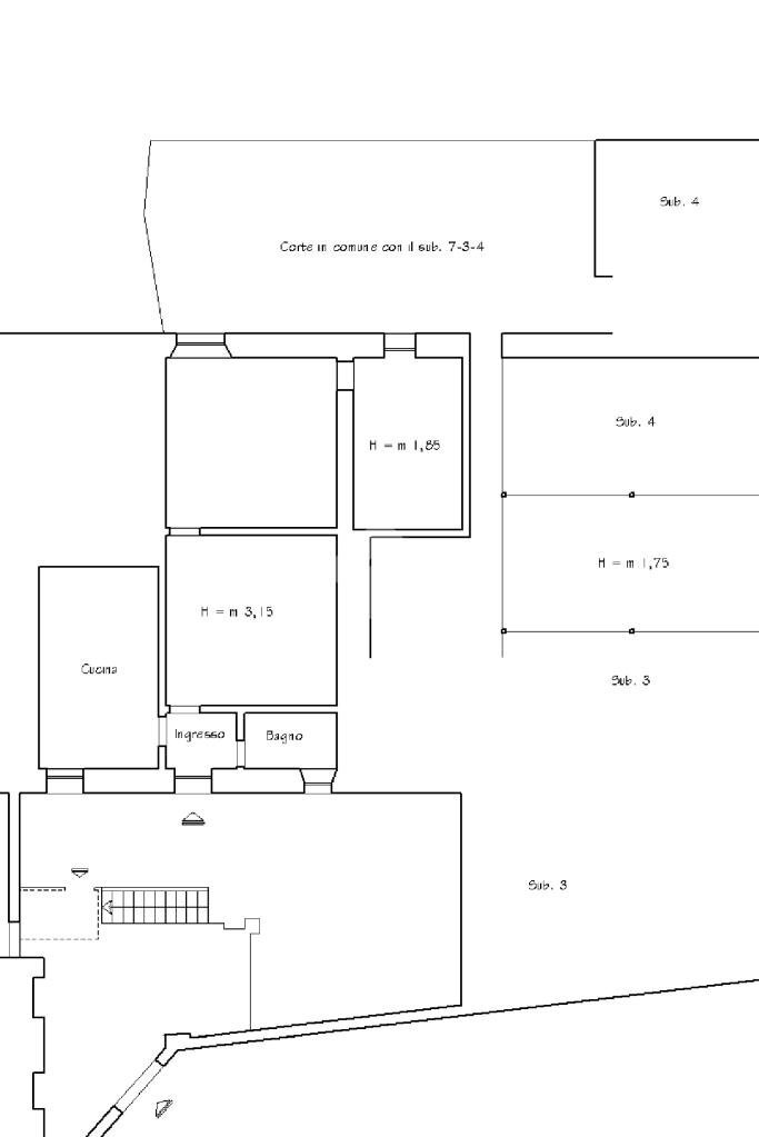 Trilocale Via Argine Polcevera, Genova (zona Sampierdarena) - planimetria 1