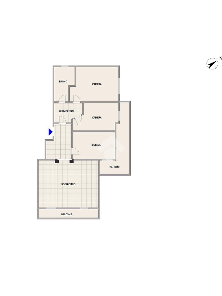 Three-room apartment Via Giuseppe Garibaldi, Cornaredo - floor plans 1