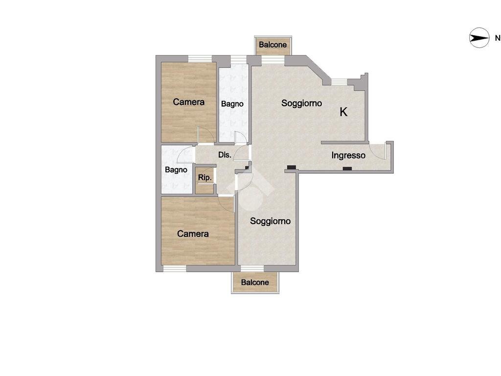 Quadrilocale Via Cesare Battisti, Sesto San Giovanni - planimetria 1