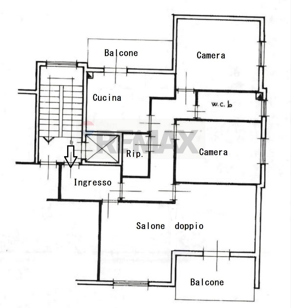Pianta 2D - Four-room apartment Via Della Conciliazione
 
24, Palermo - floor plans 1