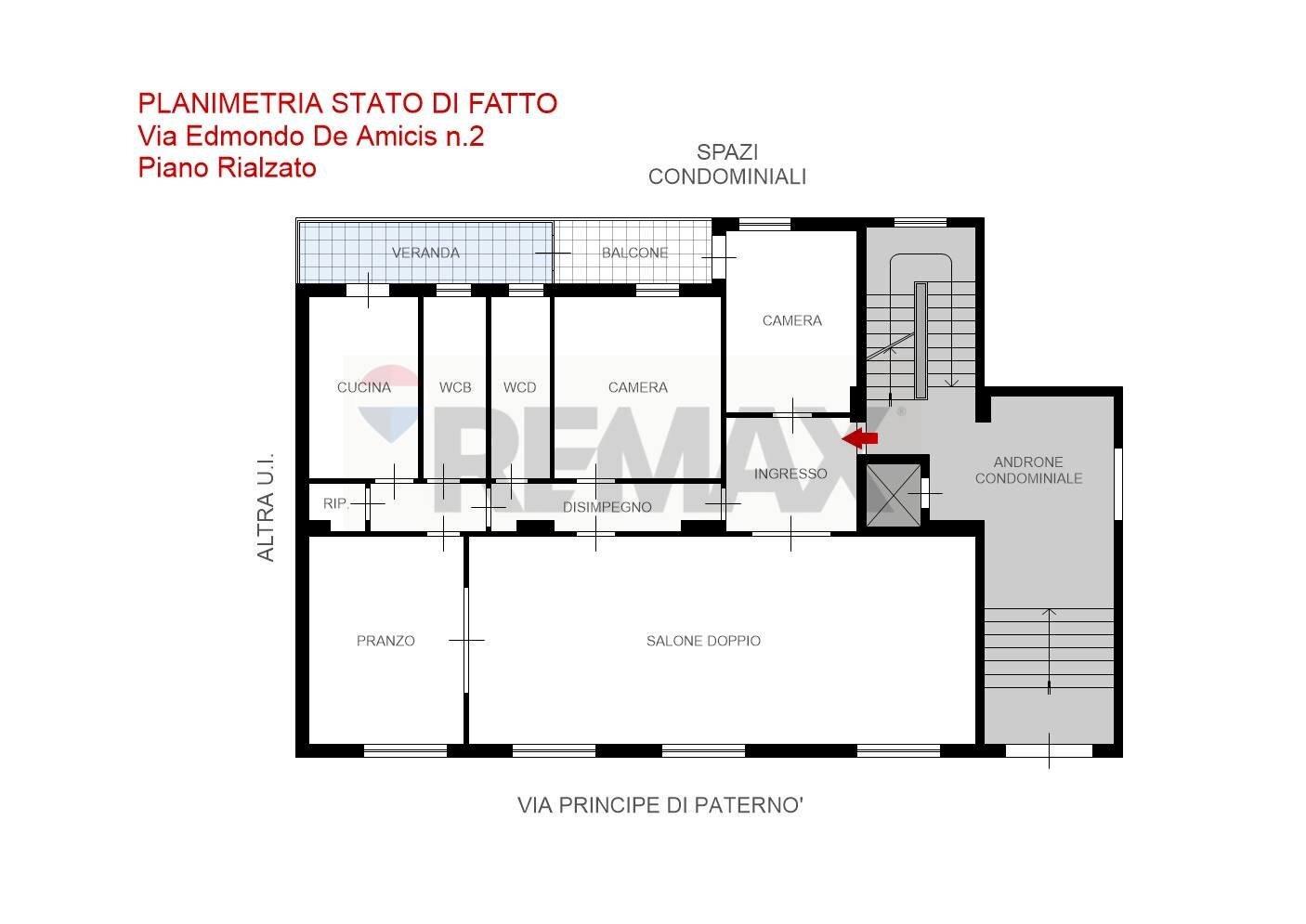 Pianta 2D - Appartamento Via Edmondo De Amicis
 
3, Palermo - planimetria 1
