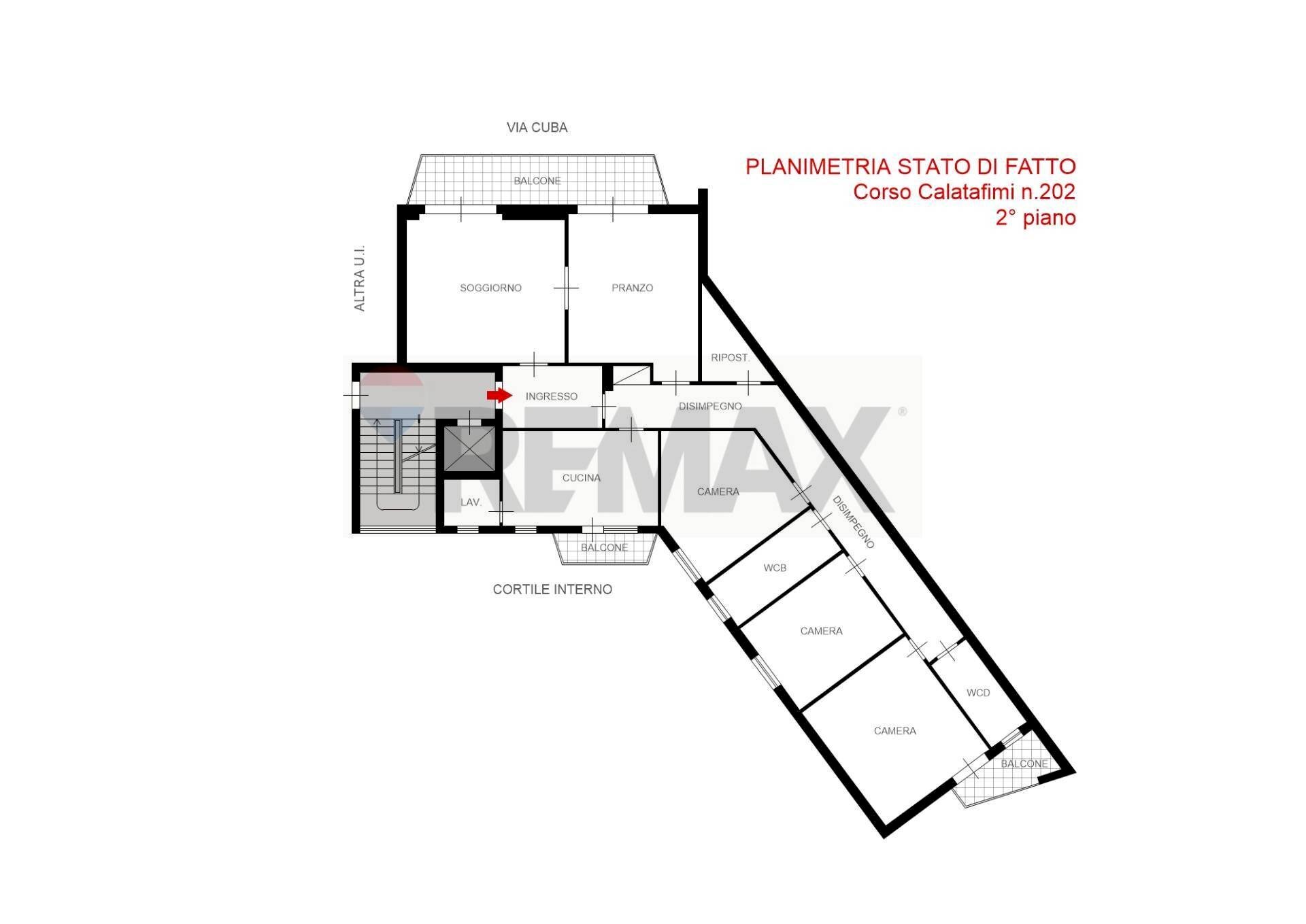 Pianta 2D - Apartment Corso Calatafimi
 
202, Palermo - floor plans 1