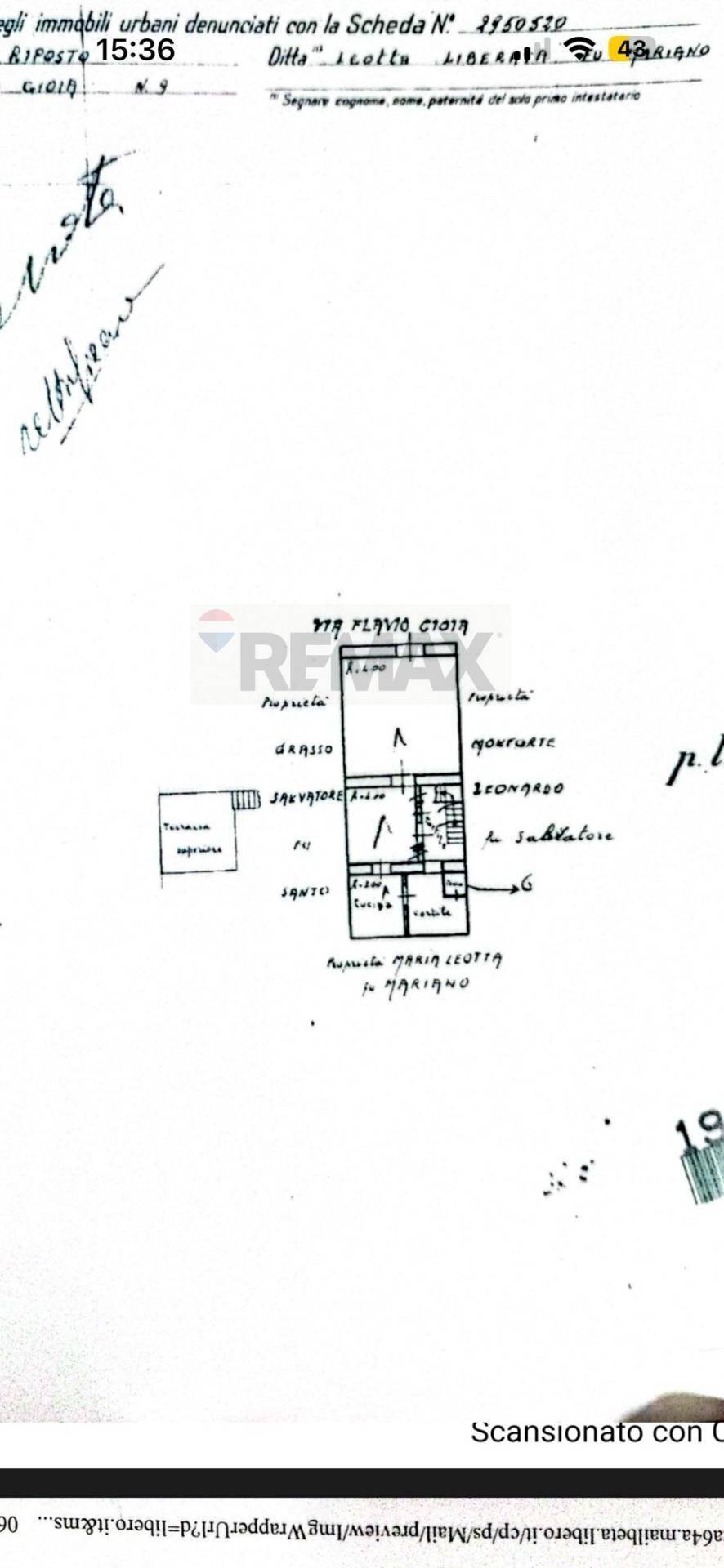 Pianta 2D - Independent house via flavio gioia
 
9, Riposto - floor plans 1