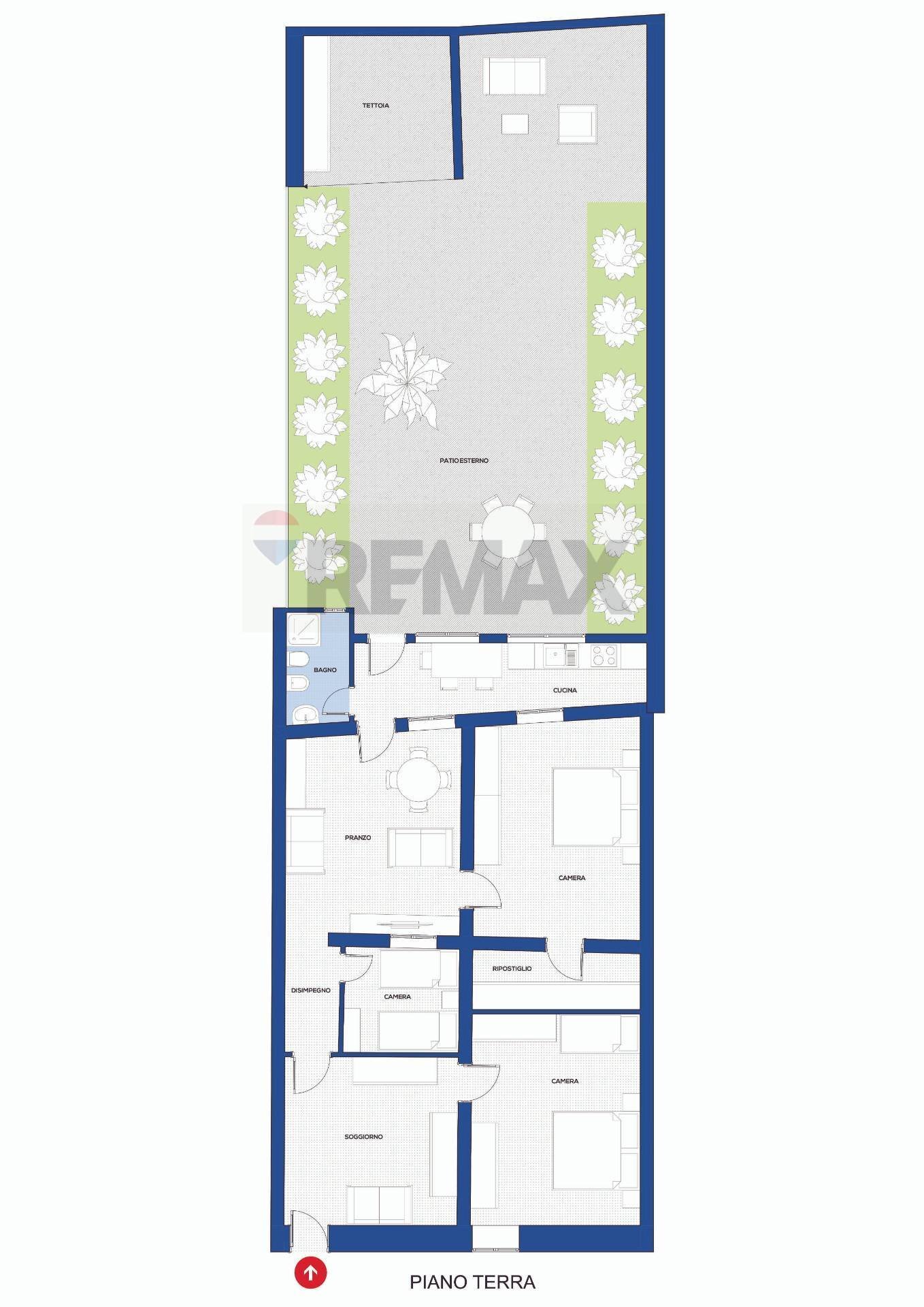 Pianta 2D - Casa indipendente Via Cesare Battisti
 
29, Usini - planimetria 1