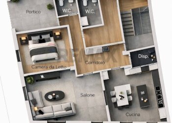 Pianta 3D - Four-room apartment via san Vincenzo De Paoli
 
45/B, Bagheria - photo 40