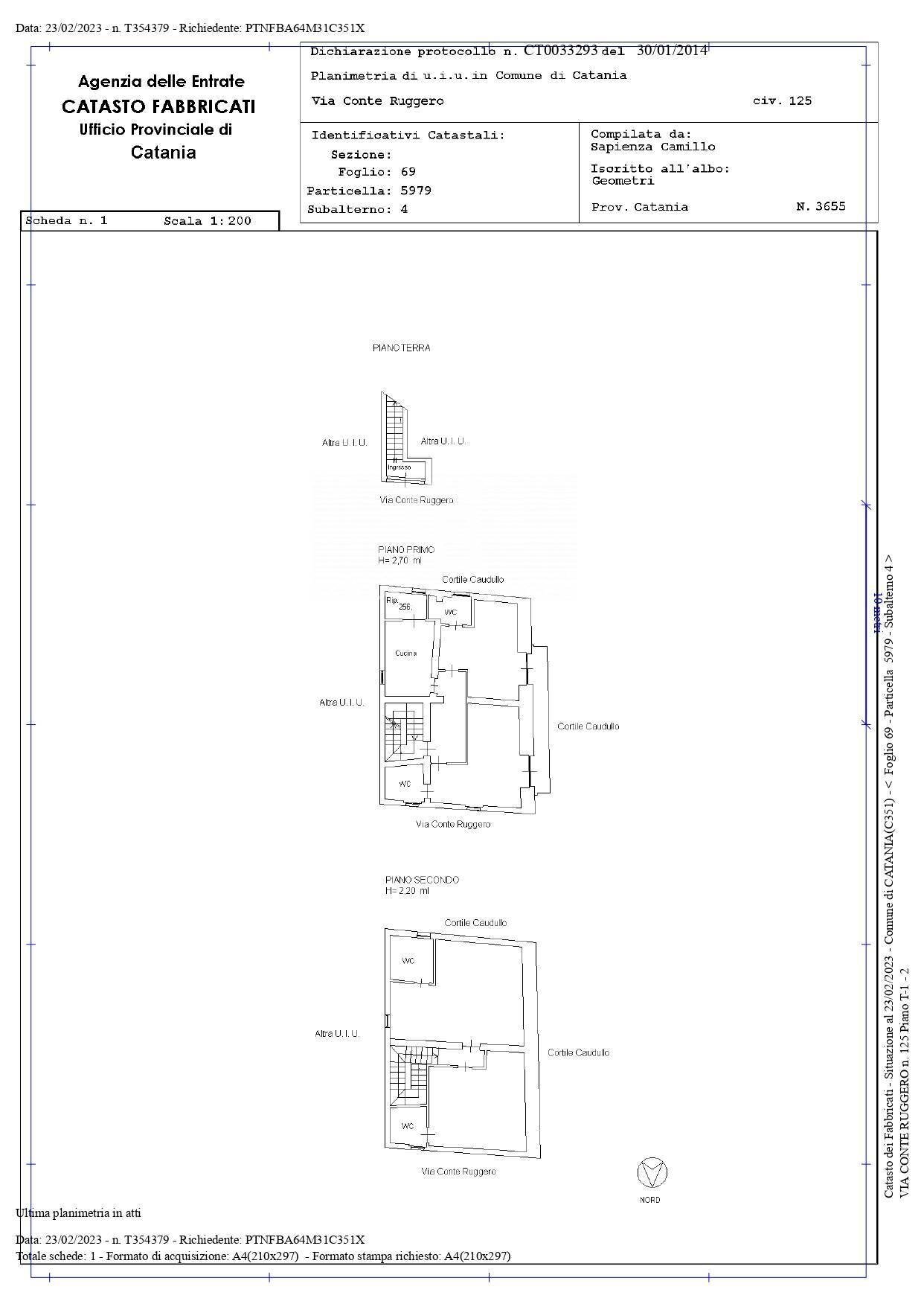 Foto 35 - Casa indipendente via conte ruggero
 
125, Catania - planimetria 1