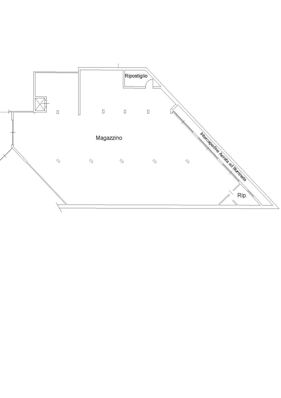 Magazzino via Monte Emilius, Aosta - planimetria 1